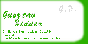 gusztav widder business card