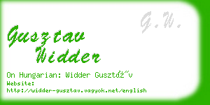 gusztav widder business card